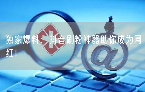 独家爆料：抖音刷粉神器助你成为网红！