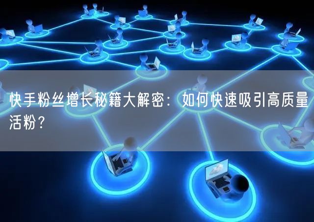 快手粉丝增长秘籍大解密：如何快速吸引高质量活粉？