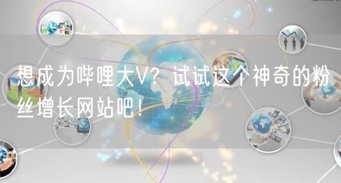 想成为哔哩大V？试试这个神奇的粉丝增长网站吧！