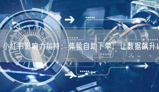 小红书影响力加持：体验自助下单，让数据飙升！