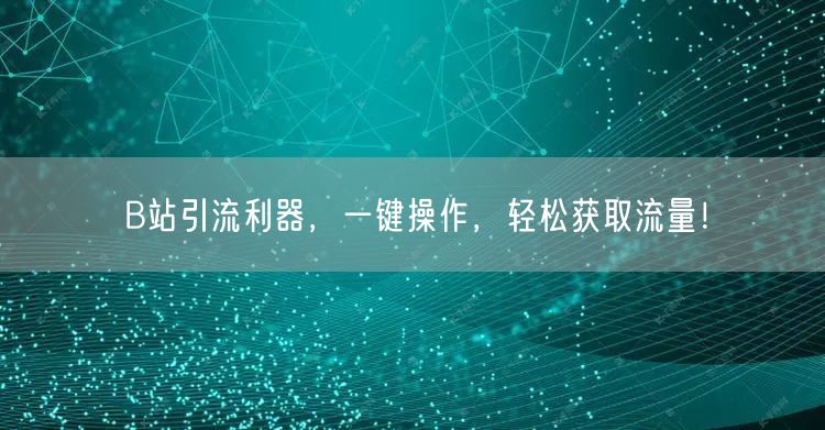 B站引流利器，一键操作，轻松获取流量！