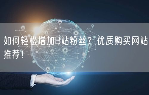 如何轻松增加B站粉丝？优质购买网站推荐！