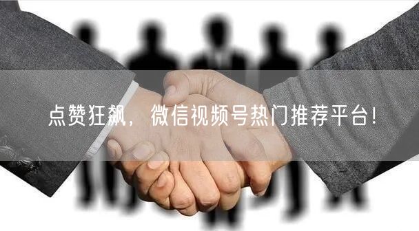 点赞狂飙，微信视频号热门推荐平台！