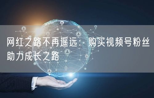 网红之路不再遥远：购买视频号粉丝助力成长之路