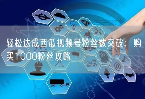 轻松达成西瓜视频号粉丝数突破：购买1000粉丝攻略