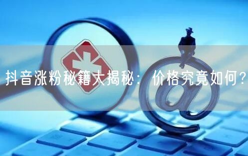 抖音涨粉秘籍大揭秘：价格究竟如何？