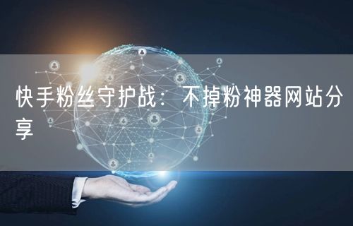 快手粉丝守护战：不掉粉神器网站分享