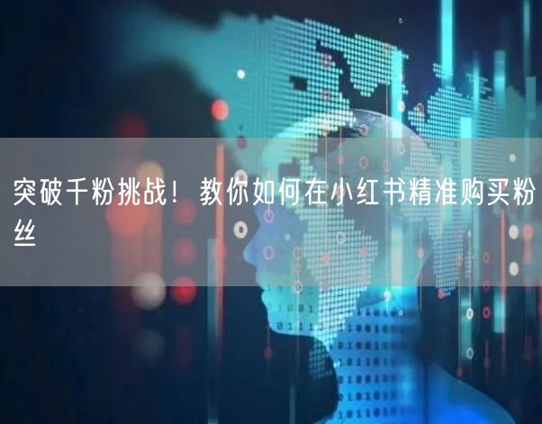 突破千粉挑战！教你如何在小红书精准购买粉丝