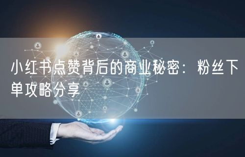 小红书点赞背后的商业秘密：粉丝下单攻略分享