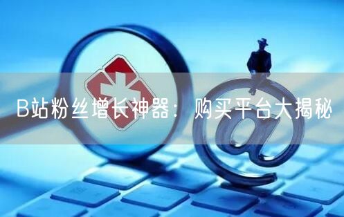 B站粉丝增长神器：购买平台大揭秘