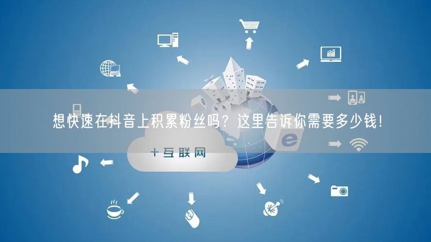 想快速在抖音上积累粉丝吗？这里告诉你需要多少钱！