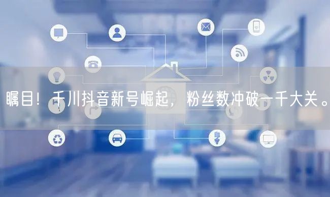 瞩目！千川抖音新号崛起，粉丝数冲破一千大关。
