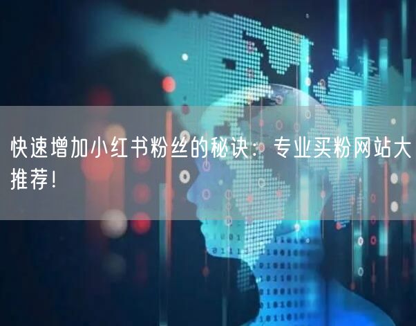 快速增加小红书粉丝的秘诀：专业买粉网站大推荐！