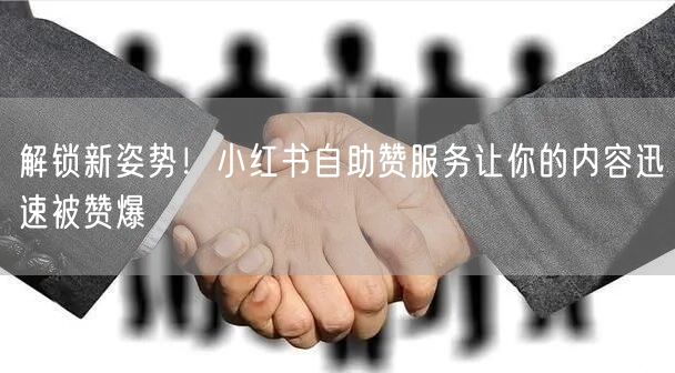 解锁新姿势！小红书自助赞服务让你的内容迅速被赞爆