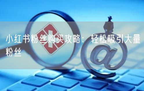 小红书粉丝购买攻略：轻松吸引大量粉丝
