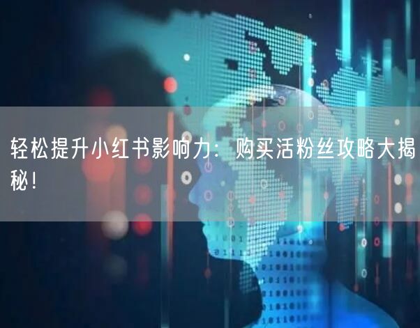 轻松提升小红书影响力：购买活粉丝攻略大揭秘！