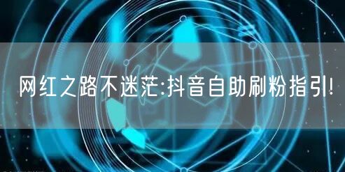 网红之路不迷茫:抖音自助刷粉指引!