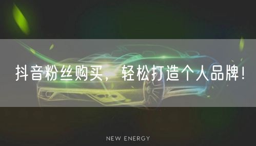抖音粉丝购买，轻松打造个人品牌！