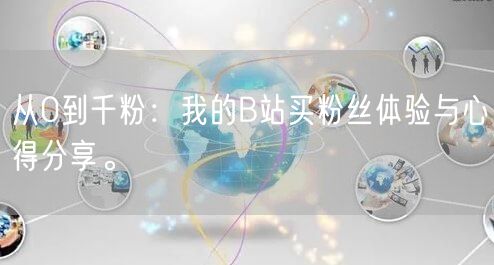从0到千粉：我的B站买粉丝体验与心得分享。
