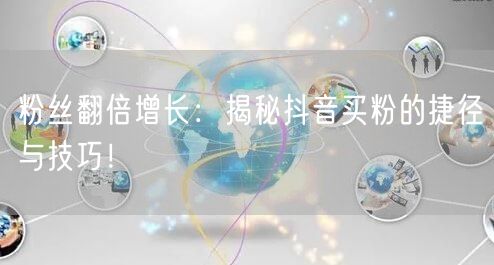 粉丝翻倍增长：揭秘抖音买粉的捷径与技巧！