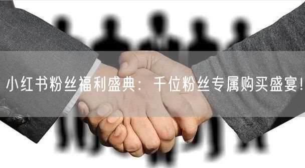 小红书粉丝福利盛典：千位粉丝专属购买盛宴！