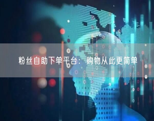 粉丝自助下单平台：购物从此更简单