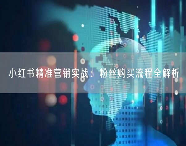 小红书精准营销实战：粉丝购买流程全解析