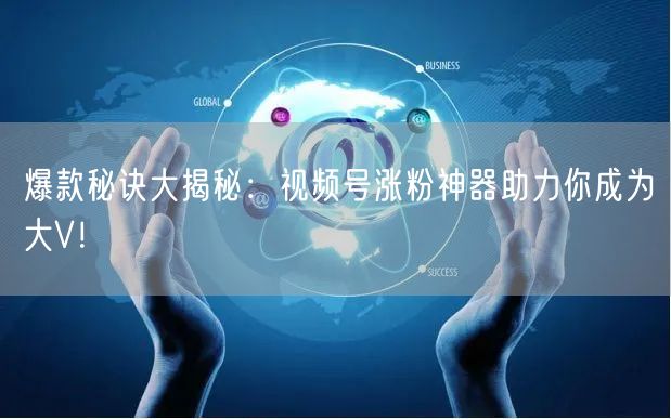 爆款秘诀大揭秘：视频号涨粉神器助力你成为大V！