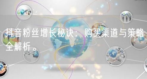 抖音粉丝增长秘诀：购买渠道与策略全解析。