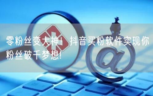 零粉丝变大神！抖音买粉软件实现你粉丝破千梦想!