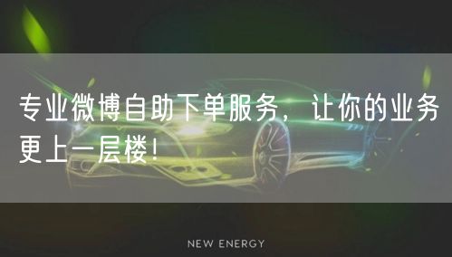 专业微博自助下单服务，让你的业务更上一层楼！