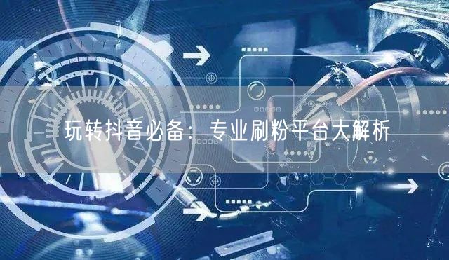 玩转抖音必备：专业刷粉平台大解析
