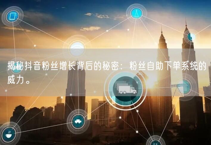 揭秘抖音粉丝增长背后的秘密：粉丝自助下单系统的威力。